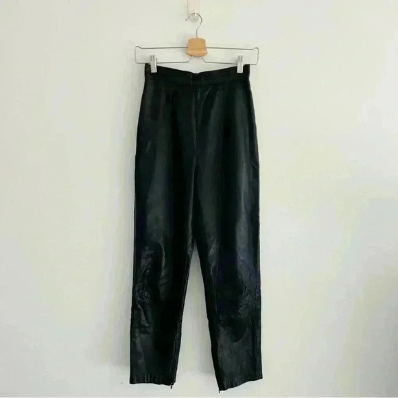 Vintage Danier Leather Pants High Waisted - Picture 3 of 12